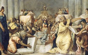 Jesus Among Doctors in the Temple of Jerusalem by Jacopo Robusti Tintoretto