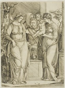 Sacrifice to Priapus, the larger plate by Jacopo de
