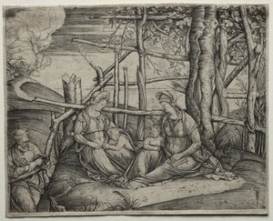 The Holy Family with St. Elizabeth