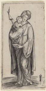 Woman and Child with Distaff by Jacopo de
