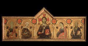 Polyptych with Redeemer and Saints: The Redeemer