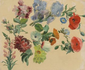 Studies of Summer Flowers by Jacques-Laurent Agasse