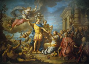 Allegory in honor of the publication of the Peace of Aix-la-Chapelle, February 13