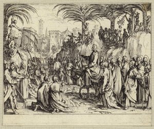 Jesus Christ Entering Jerusalem by Jacques (after) Callot