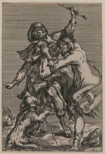 Two Beggars Fighting by Jacques Bellange