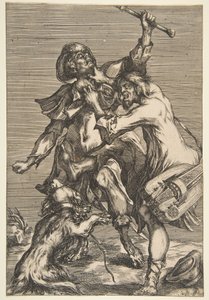 Two Fighting Beggars by Jacques Bellange