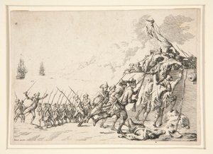 Attack on a Fort from the Sea by Jacques Bertaux
