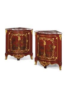 Pair of Louis XV encoignures, mid 18th century