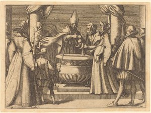Baptism of the Prince of Spain by Jacques Callot