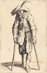 Beggar with Wooden Leg by Jacques Callot