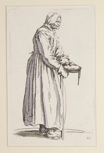 Beggar Woman Carrying a Bowl, from The Beggars (La Mendiante a la Sebille) by Jacques Callot