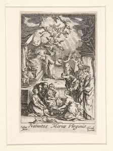 Birth of the Virgin, No. 2 from The Life of the Virgin by Jacques Callot