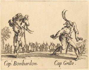 Cap. Bonbardon and Cap. Grillo by Jacques Callot
