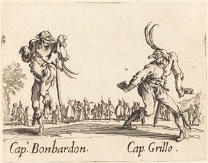 Cap. Bonbardon and Cap. Grillo by Jacques Callot