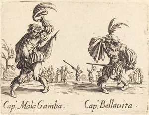 Cap. Mala Gamba and Cap. Bellavita by Jacques Callot