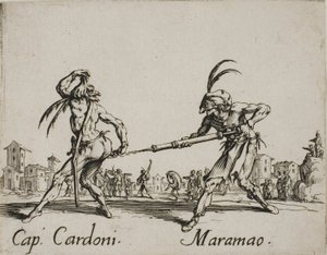Capitano Cardoni - Maramao, plate 22 from Balli di Sfessania by Jacques Callot