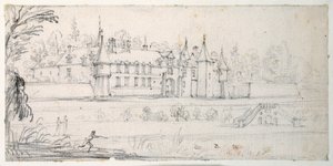 Chateau de Chantelou, in the valley of the Orge, between Linas and Chestres by Jacques Callot