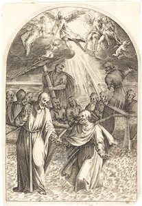 Christ Walking on the Water (second plate) by Jacques Callot