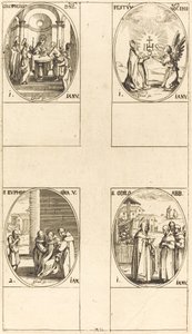 Circumcision; Festival of Name of Christ; St. Odilo; St. Euphrosyna by Jacques Callot