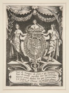 Combat at the Barrier, Frontispiece, The Arms of Lorraine-Chevreuse by Jacques Callot