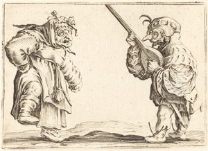 Dancers with Lute by Jacques Callot