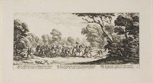 Discovery of the Criminal Soldiers, plate nine from The Miseries of War by Jacques Callot