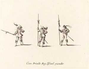 Drill with Halberds by Jacques Callot