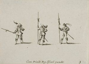 Drill with Halberds, plate three from The Military Exercises by Jacques Callot