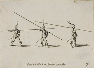 Drill with the Musket, plate seven from The Military Exercises by Jacques Callot