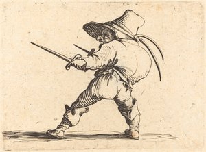 Duellist with Sword and Dagger by Jacques Callot