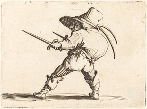 Duellist with Sword and Dagger by Jacques Callot