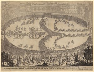 Entry of the Carriages and Parade of Infantry and Cavalry on Piazza Santa Croce in Florence in Honor of the Prince of Urbino, Plate 6 of the Series 