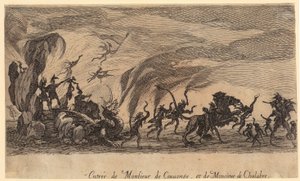Entry of Monsieur de Couvonge and Monsieur de Chalabre, Sheet 5 of the Series "The Tournament" by Jacques Callot