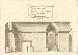 Elevation of the Church of the Holy Sepulchre by Jacques Callot