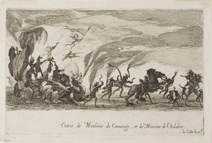 Entry of M. de Couvonage and M. de Chalabre, from The Combat at the Barrier by Jacques Callot