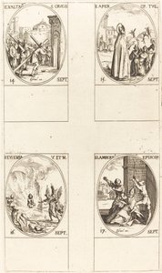 Exaltation of the Holy Cross; St. Aper; St. Euphemia; St. Lambert by Jacques Callot
