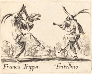 Franca Trippa and Fritellino by Jacques Callot