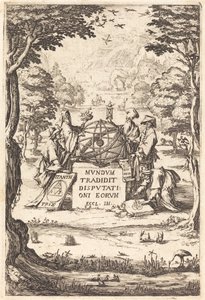 Frontispiece for the Sacred Cosmologia (Title with Astrologers) by Jacques Callot