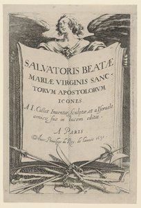 Frontispiece, Plate 1 of the Series "Jesus, the Twelve Apostles and Mary" by Jacques Callot