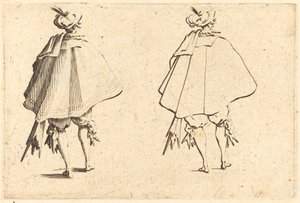Gentleman in Large Mantle, Seen from Behind by Jacques Callot