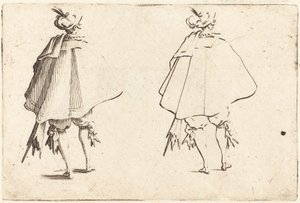 Gentleman in Large Mantle, Seen from Behind by Jacques Callot
