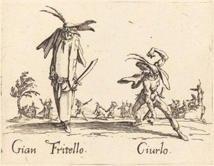 Gian Fritello and Ciurlo by Jacques Callot
