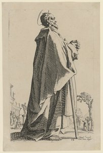 Saint Matthew, Plate 15 of the Series "Jesus, the Twelve Apostles and Mary" by Jacques Callot