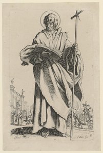 Saint Philip, Plate 11 of the Series "Jesus, the Twelve Apostles and Mary" by Jacques Callot