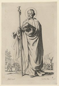 Saint Thomas, Plate 10 from the Series "Jesus, the Twelve Apostles and Mary" by Jacques Callot