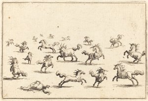 Horses Running by Jacques Callot