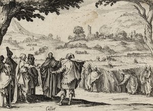 Jesus and the Pharisees, 1635 by Jacques Callot