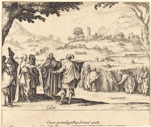 Jesus with the Pharisees by Jacques Callot