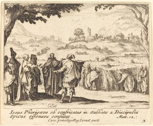 Jesus with the Pharisees by Jacques Callot
