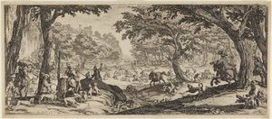 The Great Hunt (The Stag Hunt) by Jacques Callot